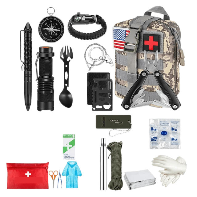 Kit de survie militaire avec sac à dos