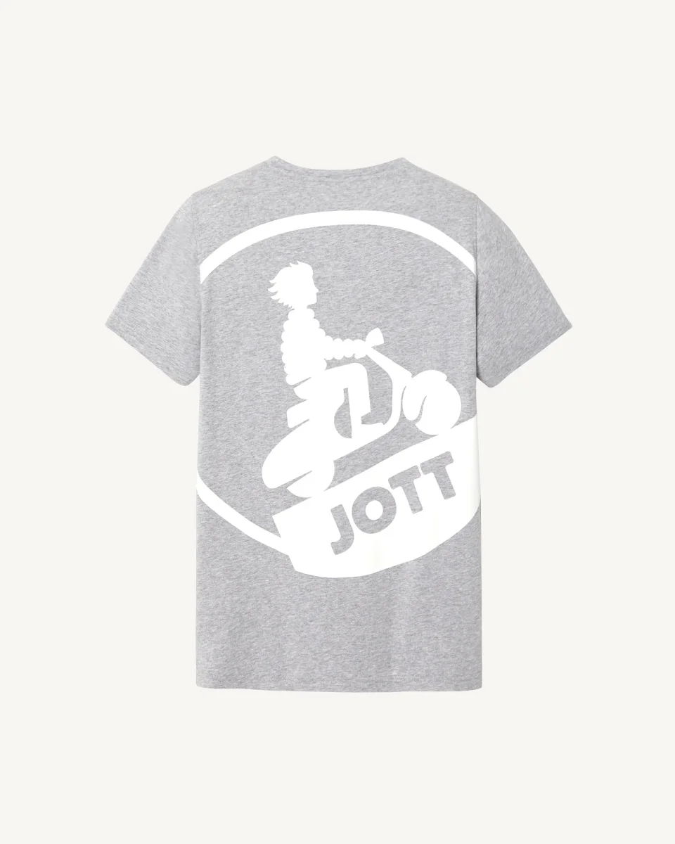 T-shirt mixte en coton biologique Gris chiné Pietro – Image 5
