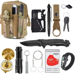 Kit de survie camouflage 13 en 1