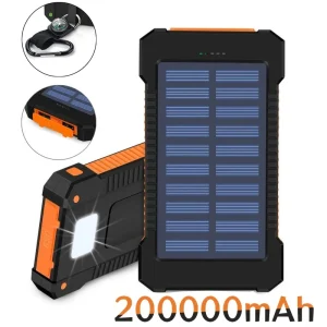 Banque  solaire portable avec boussole 200000mAh