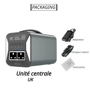 Batterie solaire portable, courant AC/DC UK